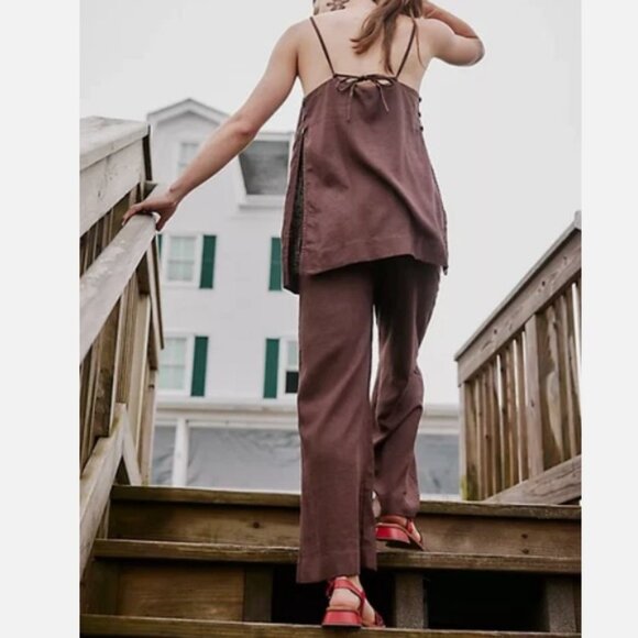 NWOT Free People Sightseer Linen Set Size Small - Picture 2 of 2